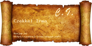 Czekkel Irma névjegykártya